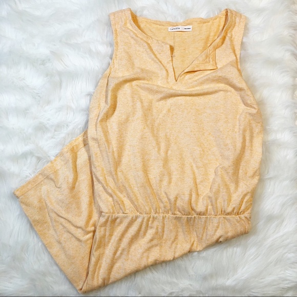 Athleta Dresses & Skirts - Athleta light orange linen tank mini dress medium